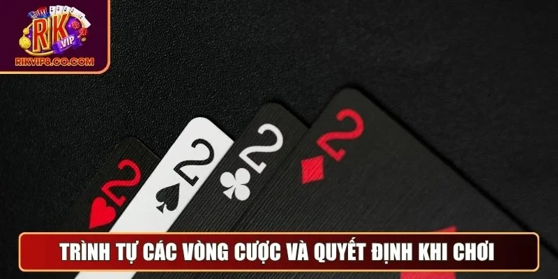 Trình tự các vòng cược và quyết định khi chơi